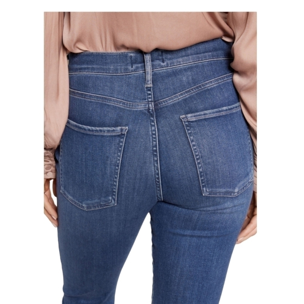 Agolde Women's Sophie Skinny Frayed Hem Denim Blue Jeans, Size 27 - Picture 5 of 16
